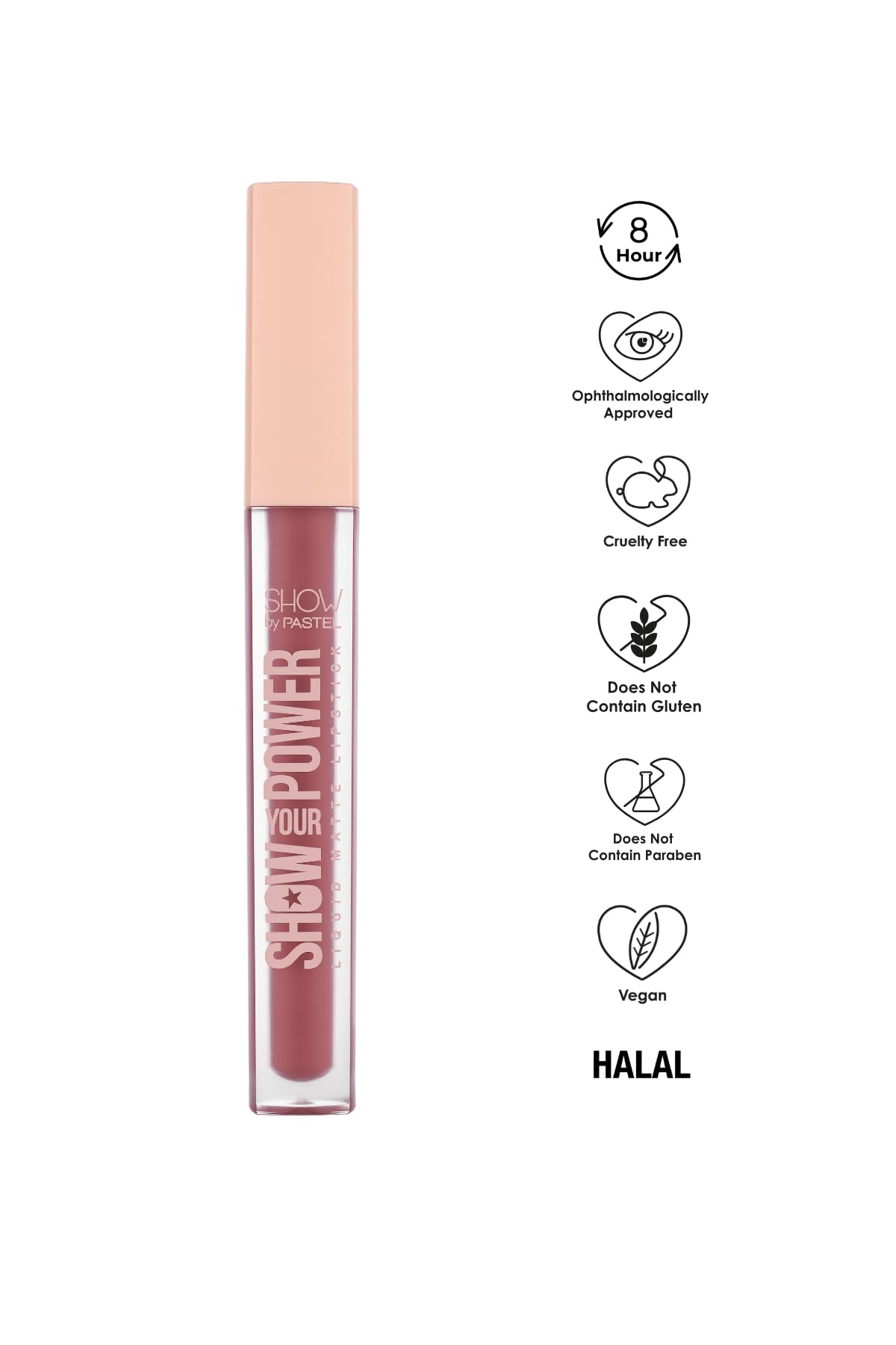 Pastel Show Your Power Liquid Matte Lipstick 601 - Long-Lasting Vegan Matte Lipstick with Precise Applicator