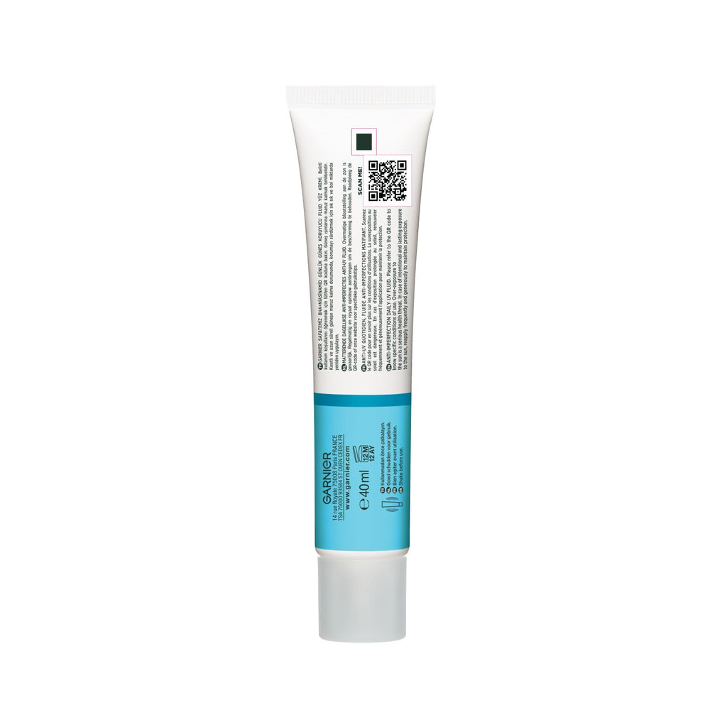 Garnier Daily Sunscreen Face Cream SPF 50+ - Non-comedogenic, Fragrance-free, BHA and Niacinamide for Acne-prone Skin
