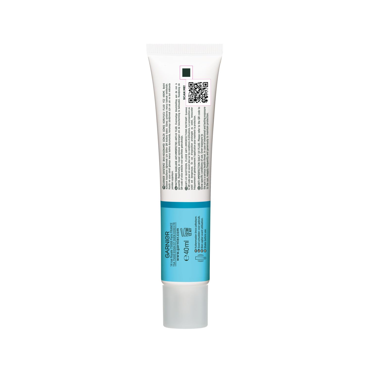 Garnier Daily Sunscreen Face Cream SPF 50+ - Non-comedogenic, Fragrance-free, BHA and Niacinamide for Acne-prone Skin
