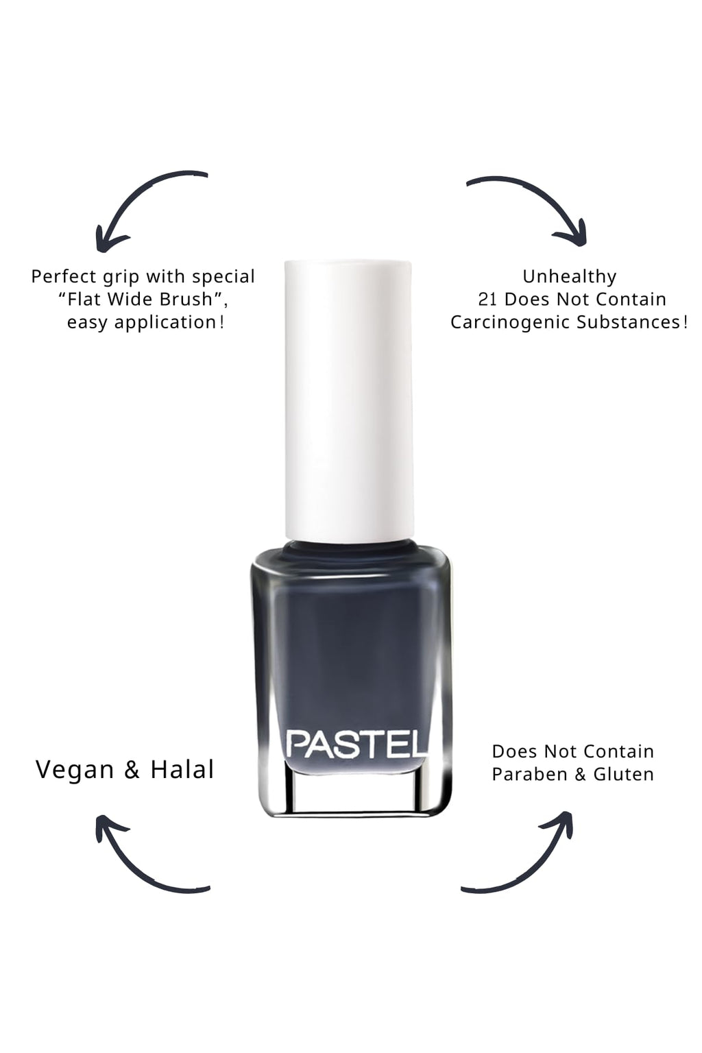 Pastel Vegan Nail Polish - Cruelty-Free, Toxic-Free, 13ml - Pastel Colors