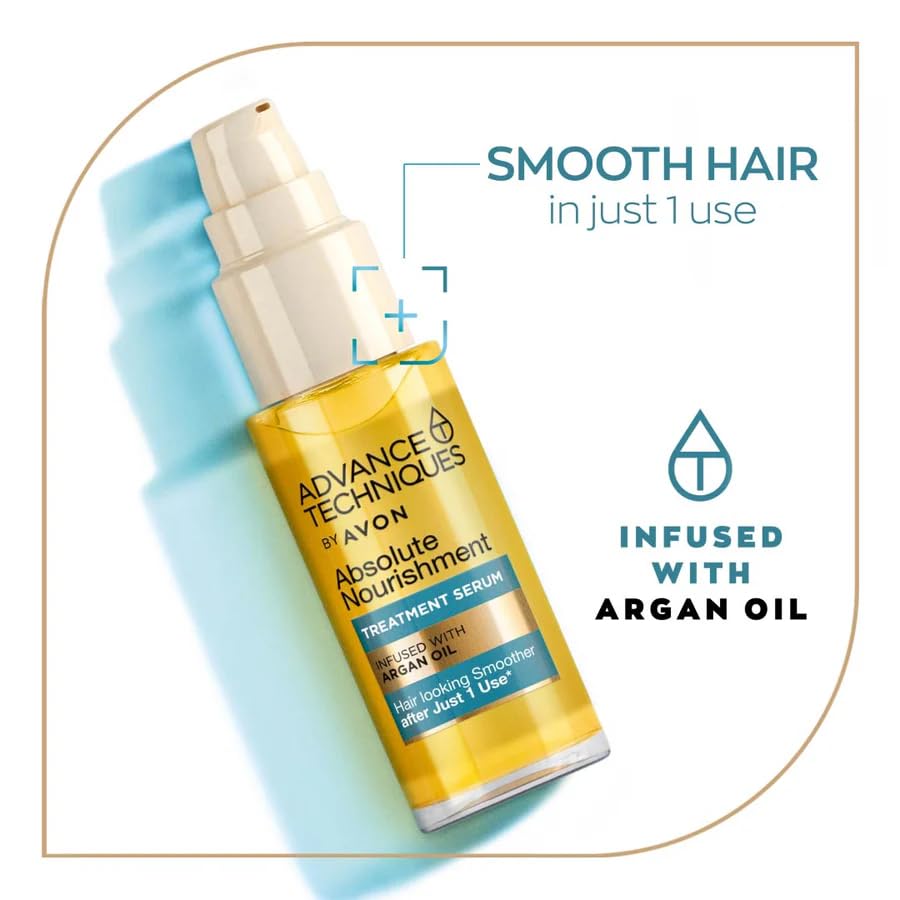 Avon Advance Techniques Nourishing Hair Serum with Argan Oil 30 ml Set of Three