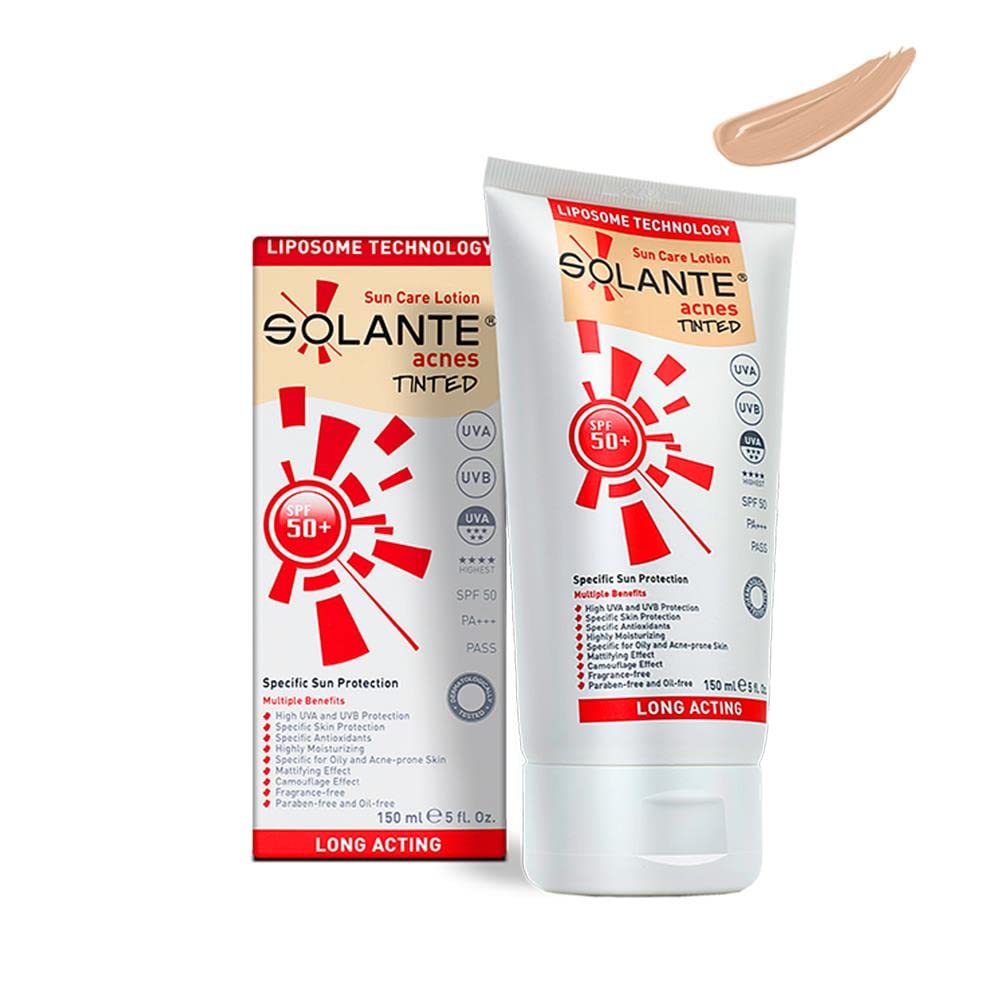 Solante Acnes Tinted Sun Care Lotion SPF50+ 150ml