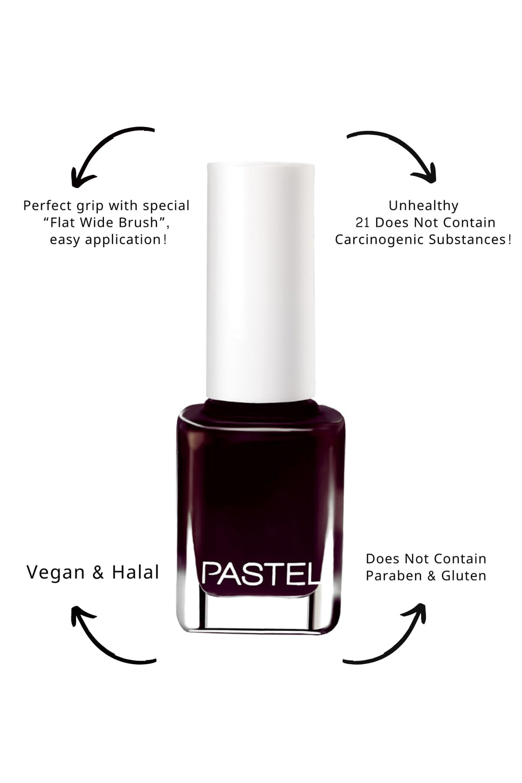Pastel Vegan Nail Polish - 13ml, Cruelty-Free & Non-Toxic, Pastel Nail Color
