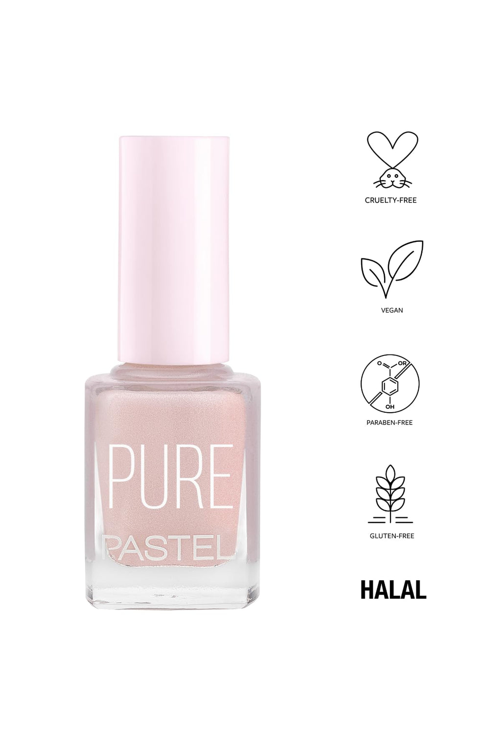 Pastel Pure Vegan Nail Polish - Cruelty-Free, Non-Toxic, Long-Lasting Color - 0.44 fl oz
