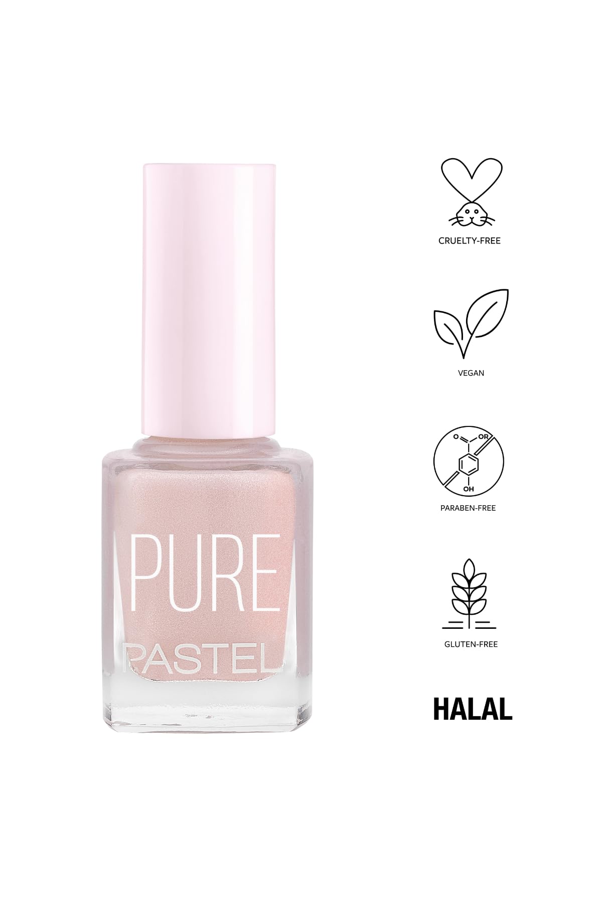 Pastel Pure Vegan Nail Polish - Cruelty-Free, Non-Toxic, Long-Lasting Color - 0.44 fl oz