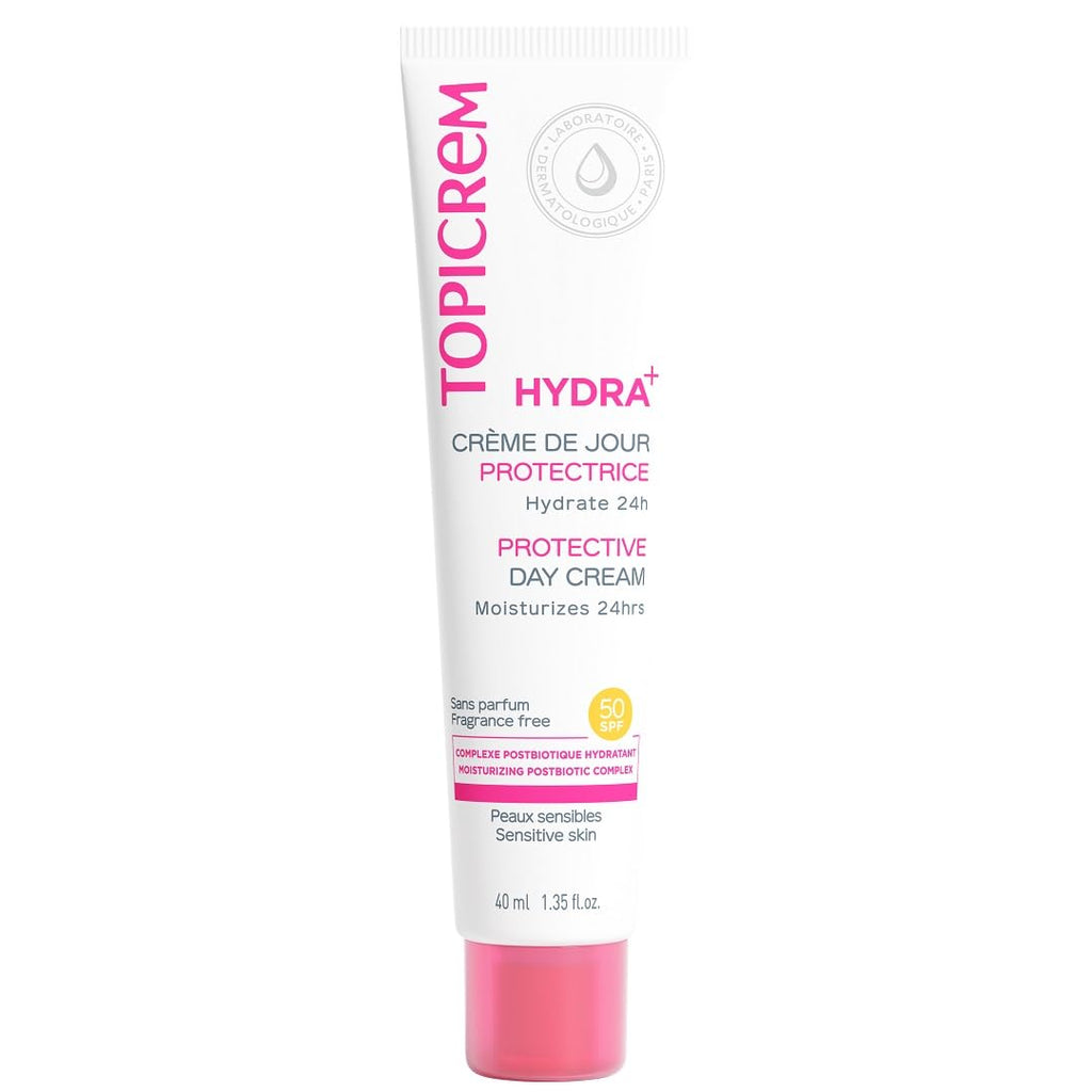 Topicrem Hydra+ Daily Protective Sunscreen SPF50 - Non-Greasy, Fragrance-Free, Hydrating Daily Moisturizer for Sensitive Skin