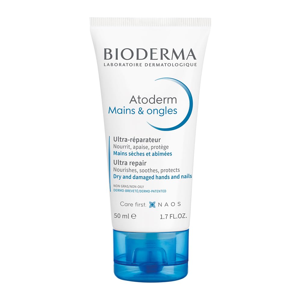 Bioderma Atoderm Hand and Nail Cream 50ml - Moisturizing & Nourishing Hand Cream for Dry Hands & Nails