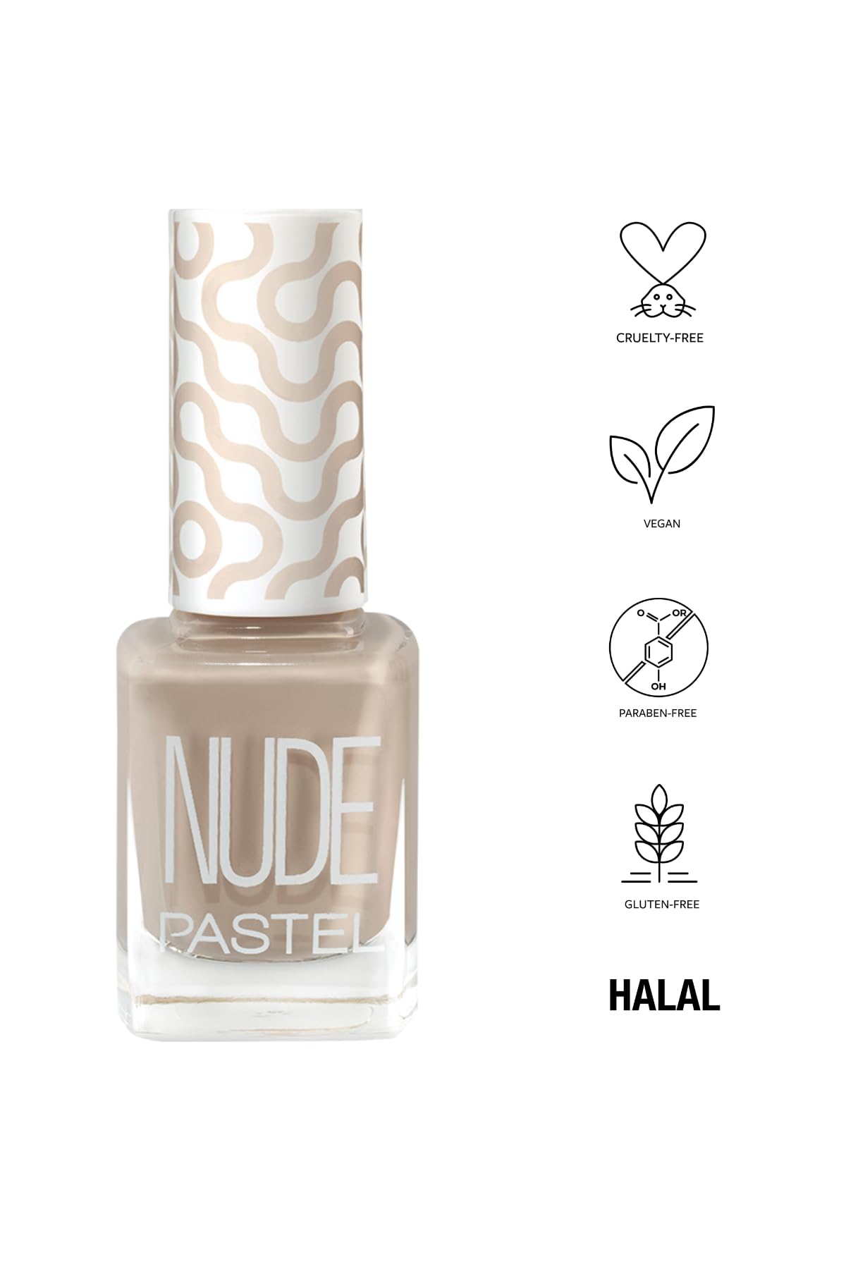 Pastel Vegan Nail Polish - Pastel Nude 766, Cruelty Free & Toxic-Free, 13ml