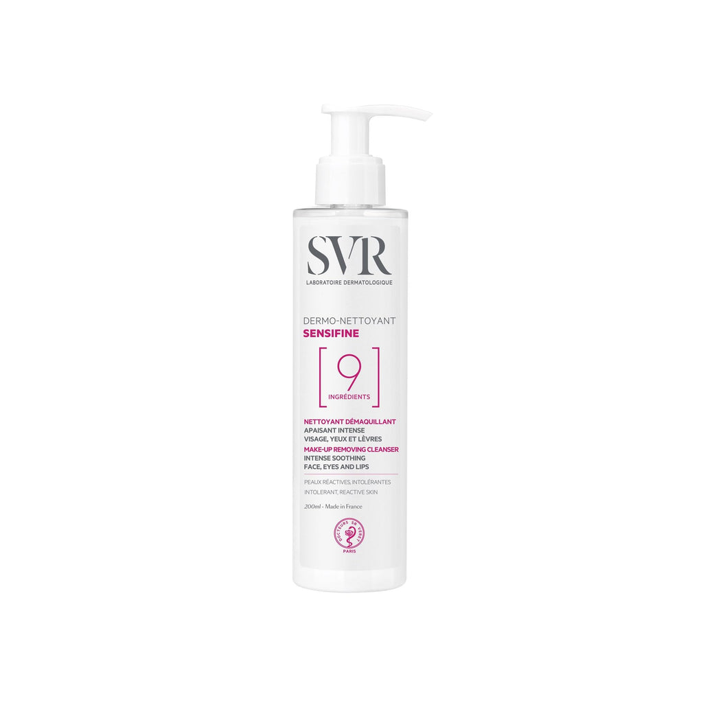 SVR Sensifine Dermo Nettoyant - Gentle Facial Cleanser & Makeup Remover for Sensitive Skin