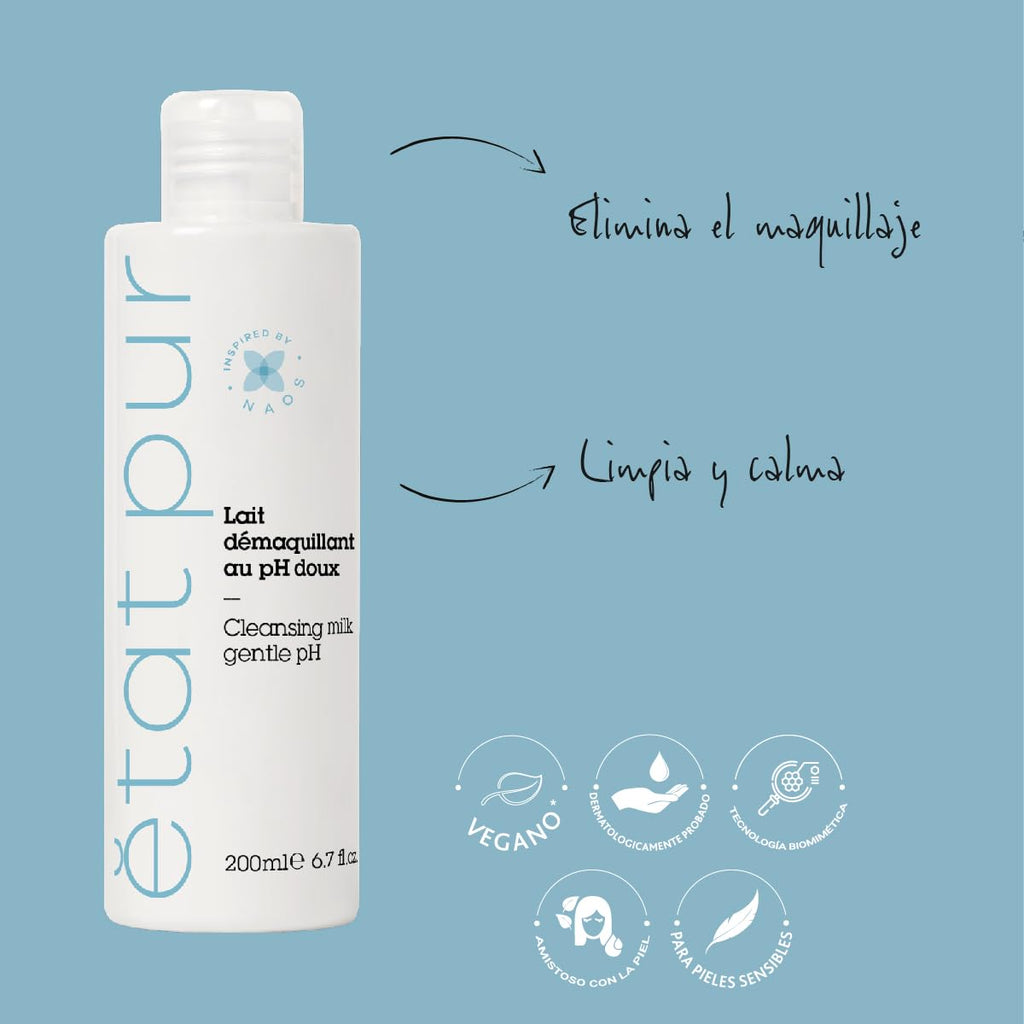 Etat Pur Cleansing Milk - Gentle Makeup Removal for Sensitive Skin, Neutral pH Skincare