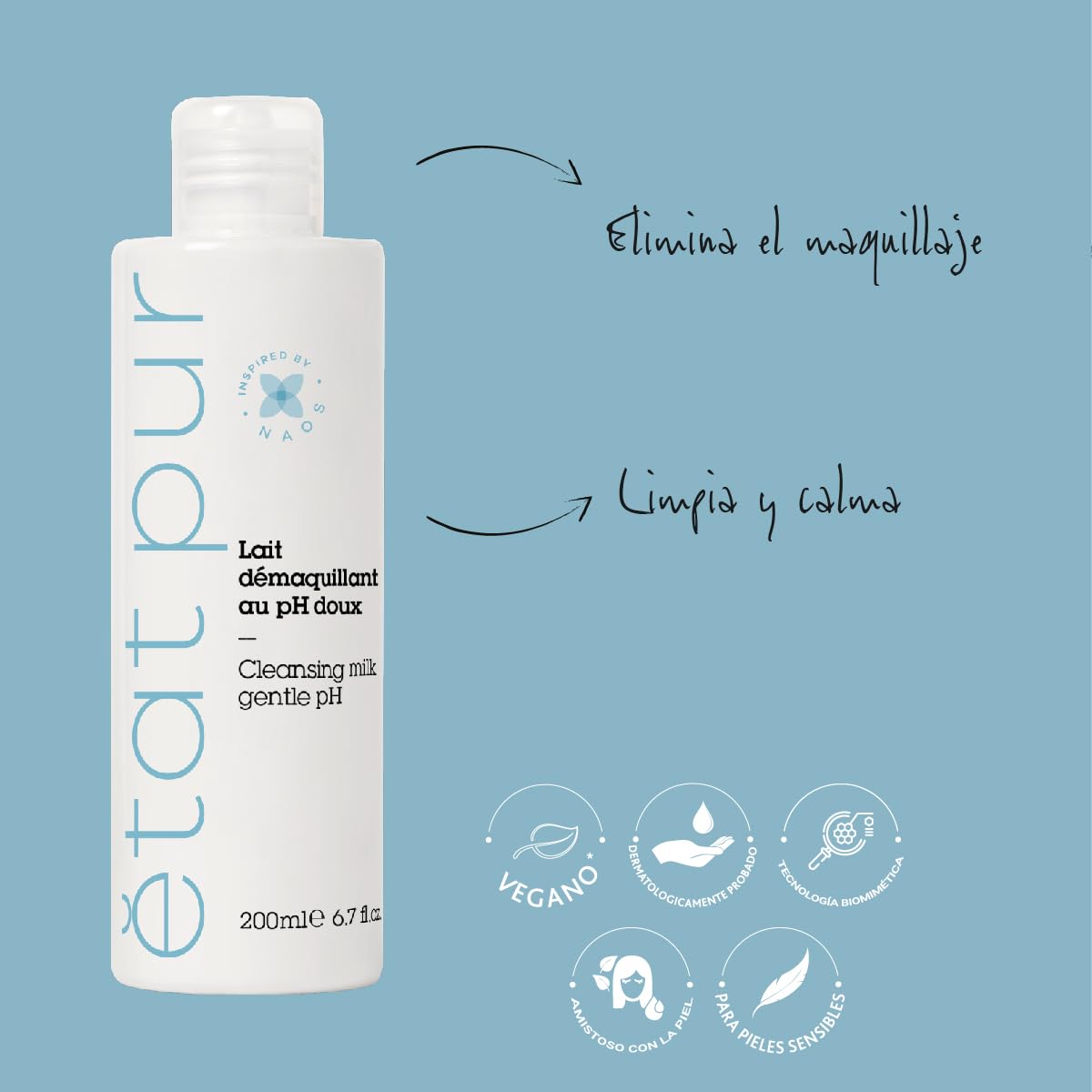 Etat Pur Cleansing Milk - Gentle Makeup Removal for Sensitive Skin, Neutral pH Skincare