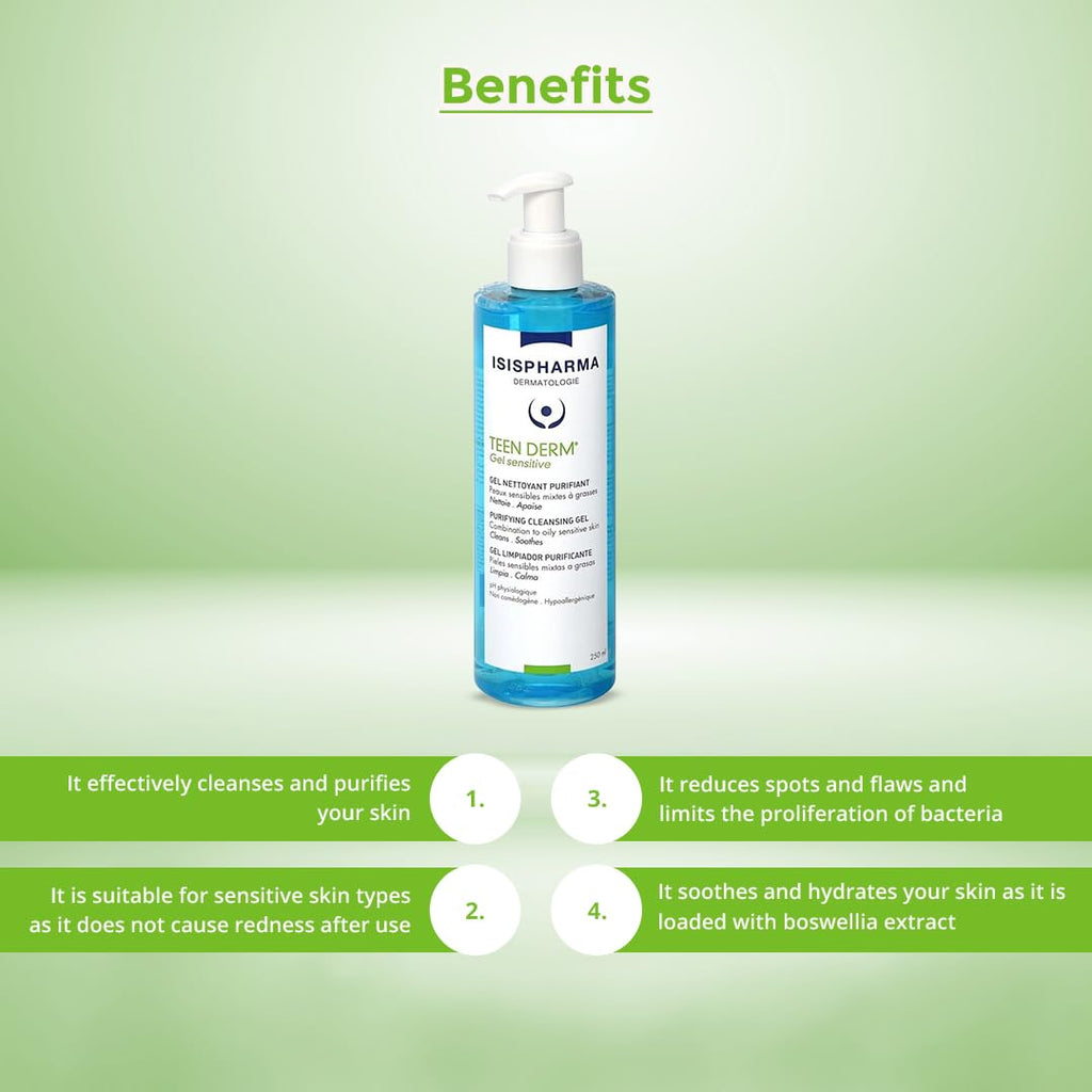 Isispharma Teen Derm Gel Sensitive 250ml