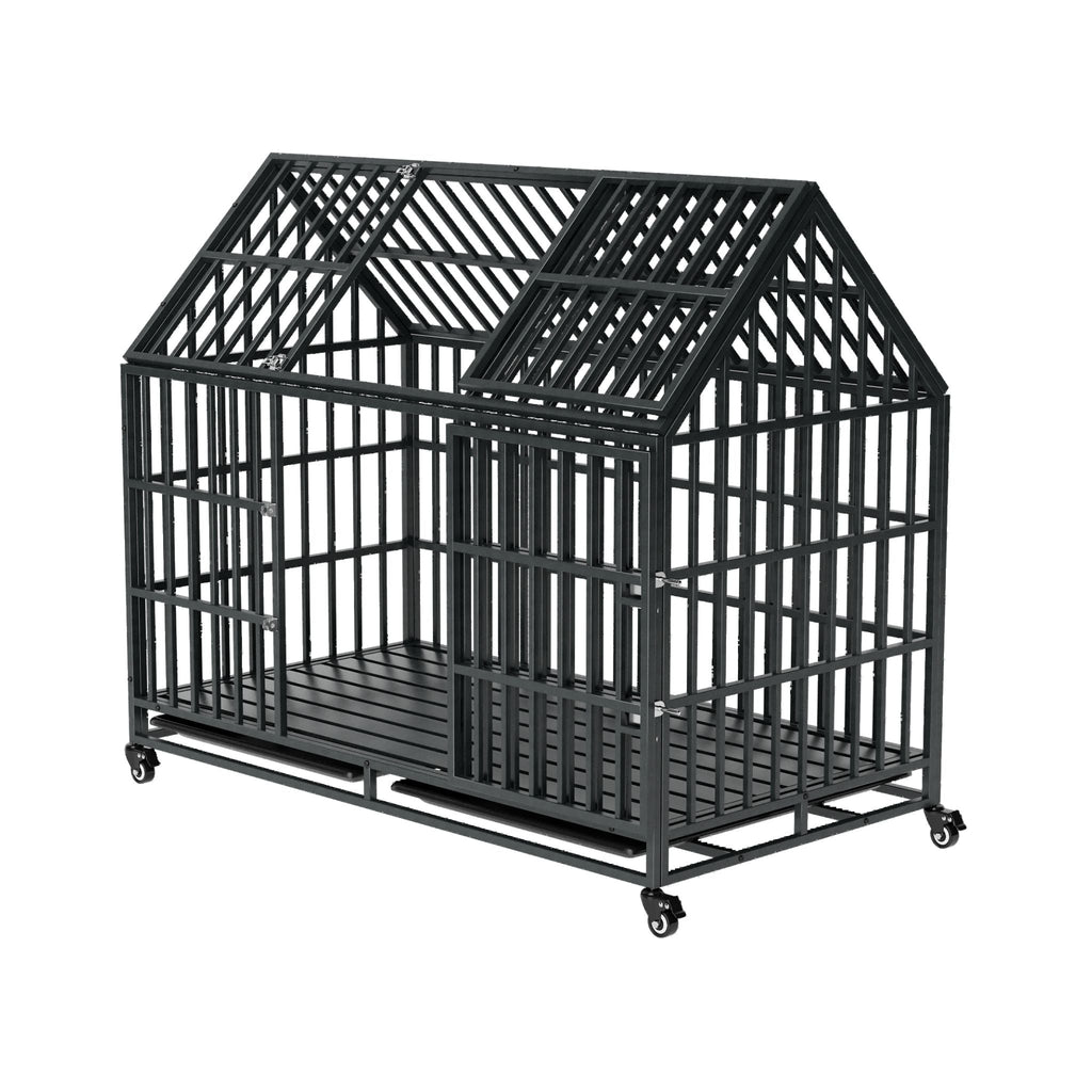 52-Inch Heavy-Duty Dog Crate With Roof Top Escape Proof Design (SAK90267) – SAKSBY WHOLESALE, view 5