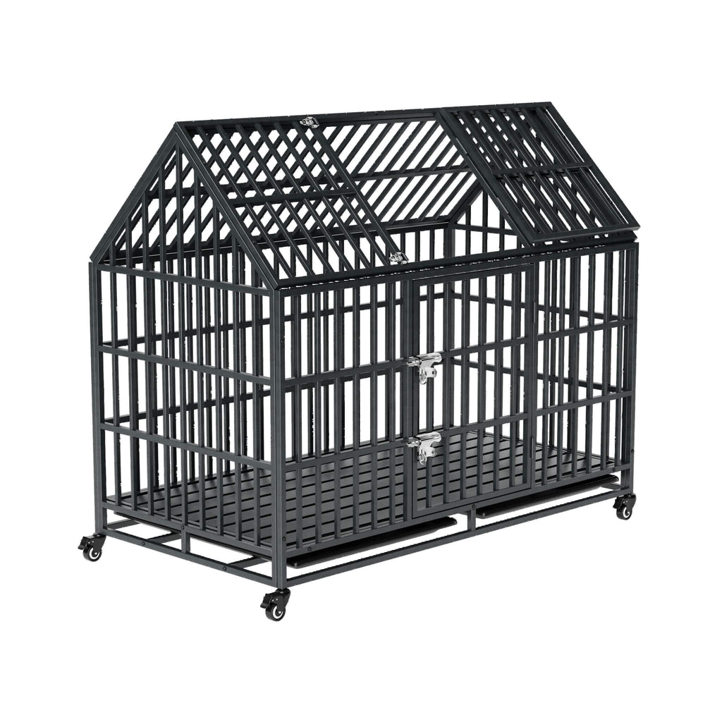 52-Inch Heavy-Duty Dog Crate With Roof Top Escape Proof Design (SAK90267) – SAKSBY WHOLESALE, view 3