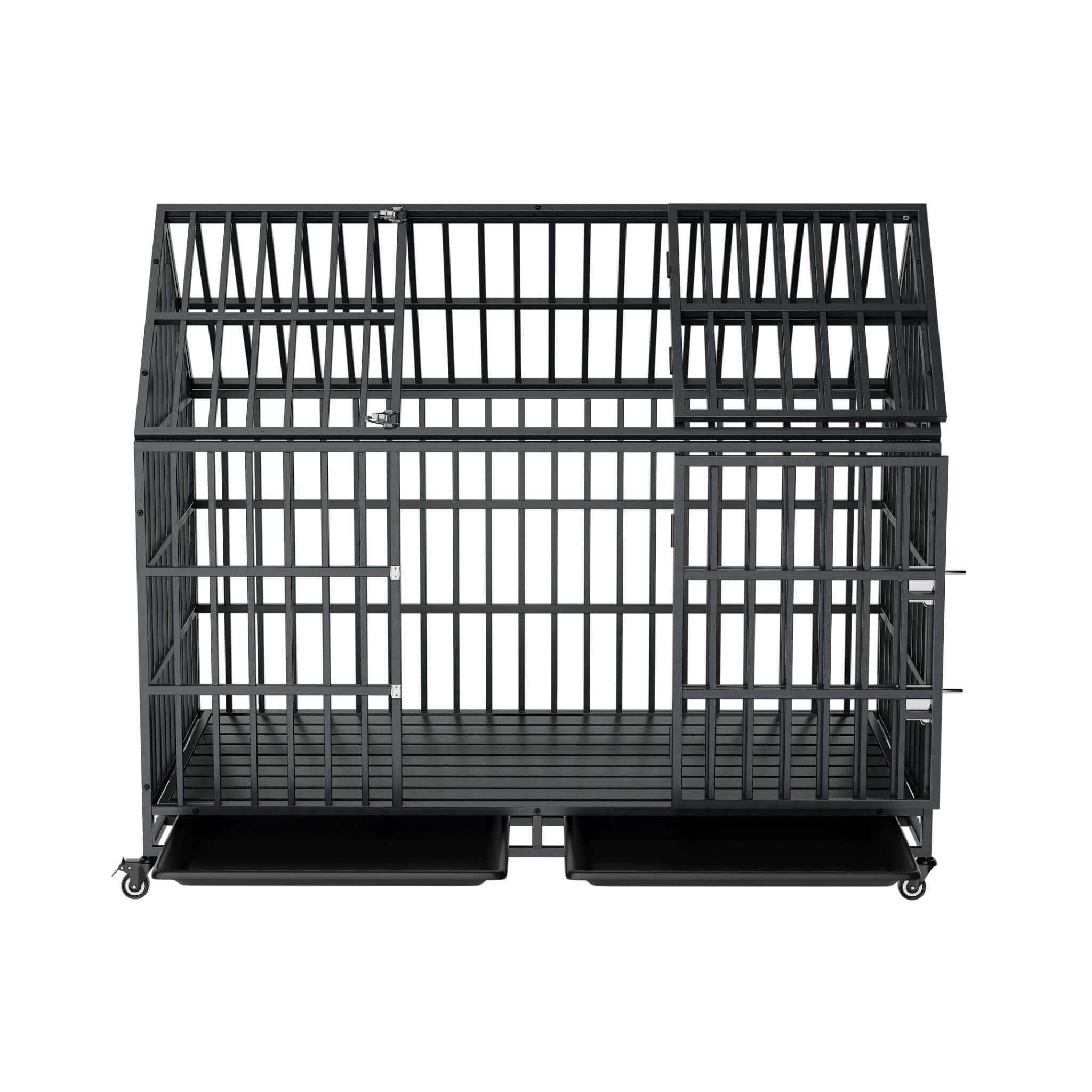 52-Inch Heavy-Duty Dog Crate With Roof Top Escape Proof Design (SAK90267) – SAKSBY WHOLESALE
