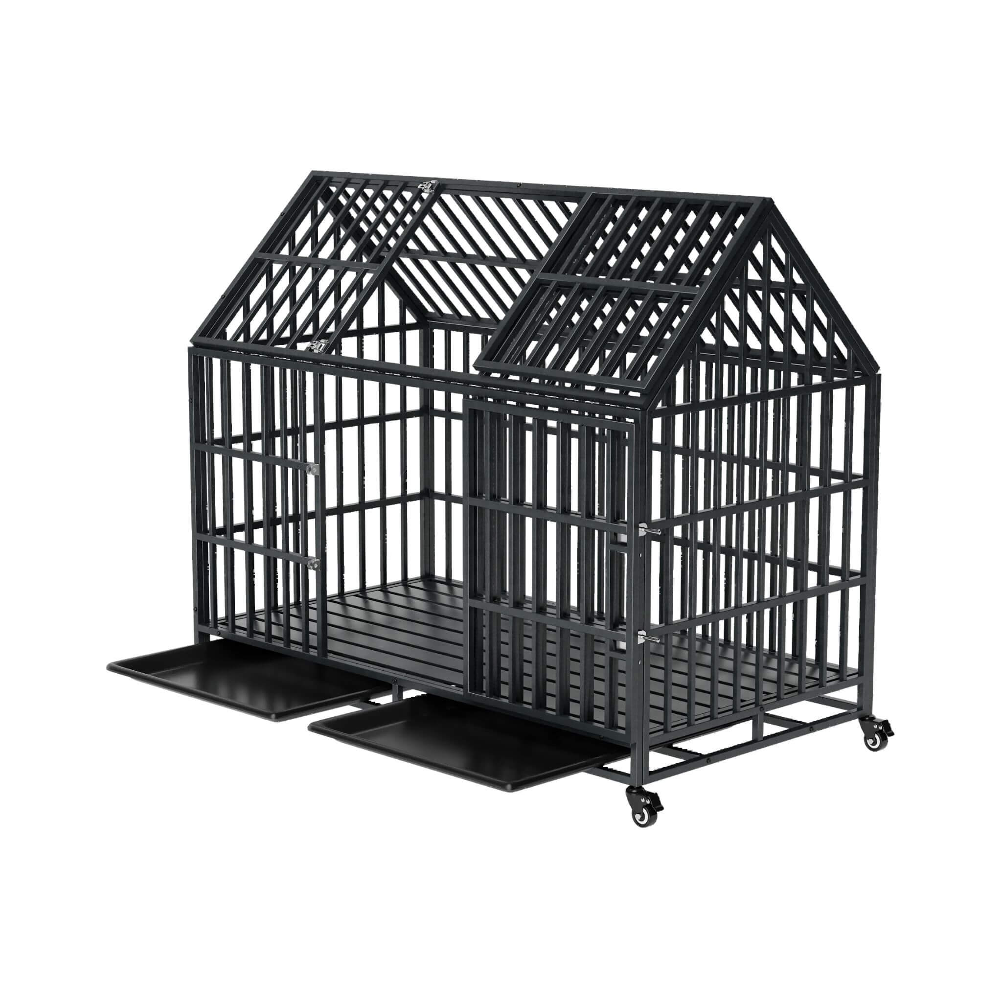 52-Inch Heavy-Duty Dog Crate With Roof Top Escape Proof Design (SAK90267) – SAKSBY WHOLESALE, view 7