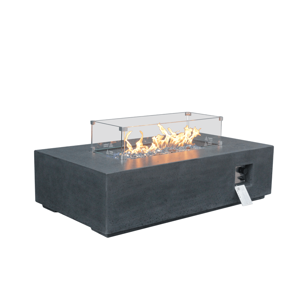 Alora 52" Outdoor Concrete Liquid Propane Rectangular Fire Pit Table (SAK84314) – SAKSBY WHOLESALE, view 5