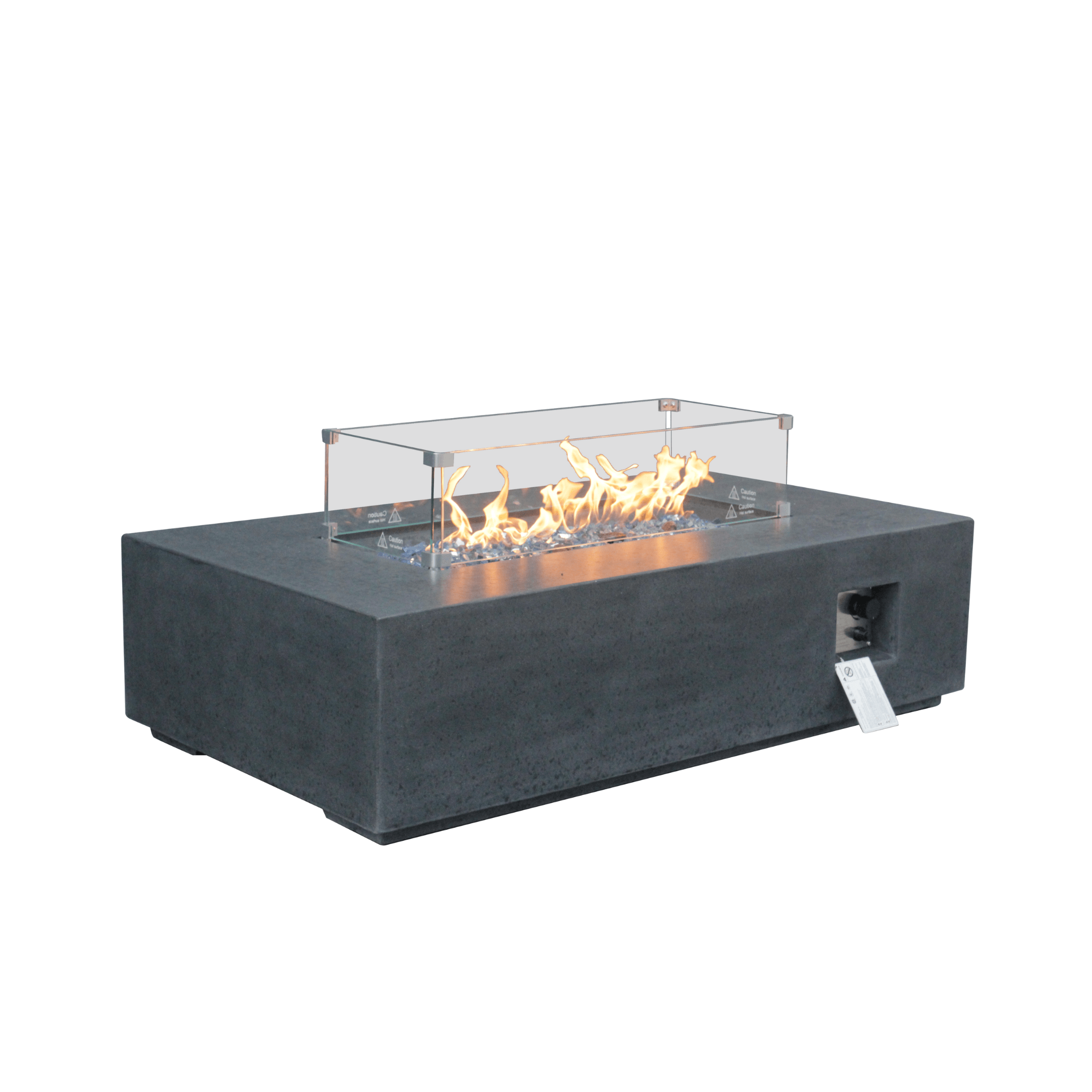 Alora 52" Outdoor Concrete Liquid Propane Rectangular Fire Pit Table (SAK84314) – SAKSBY WHOLESALE, view 5
