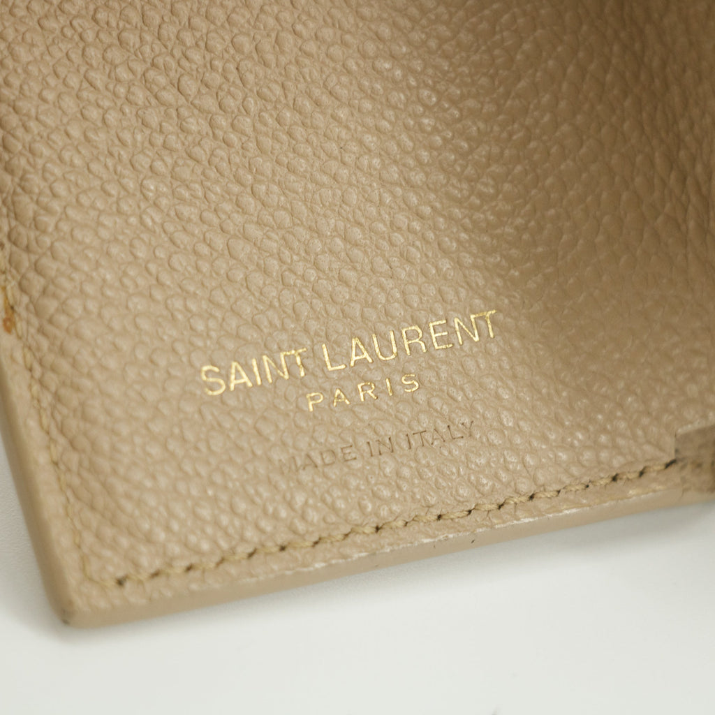 Bolt Boutique Yves Saint Laurent Beige Origami Compact Wallet #5203 — alternative angle