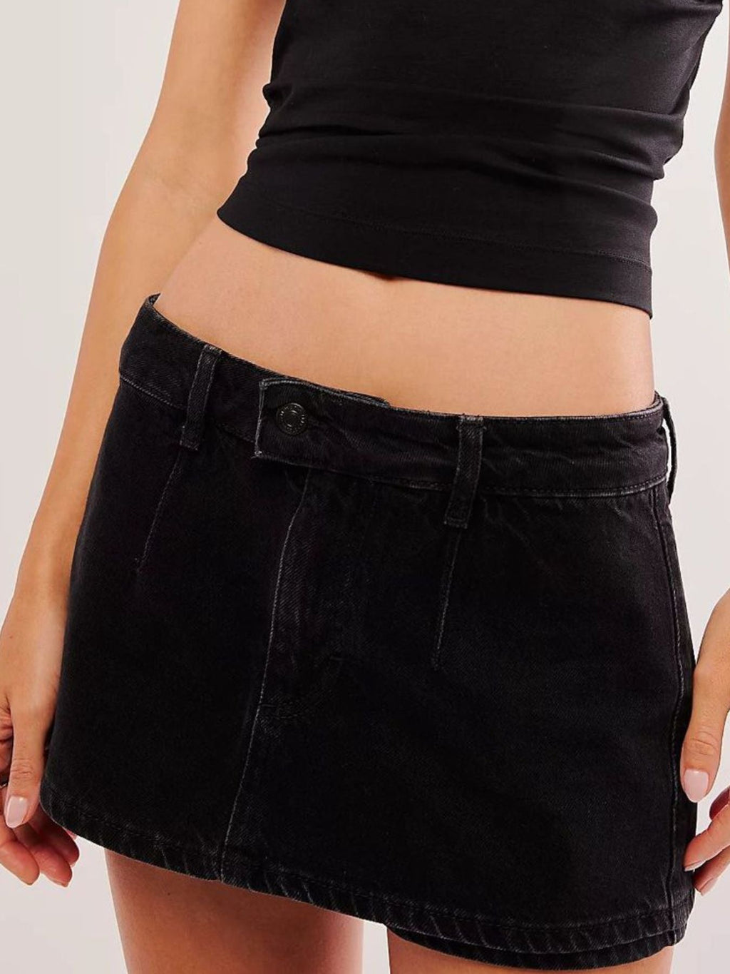 Classic Wash Denim Mini Skort