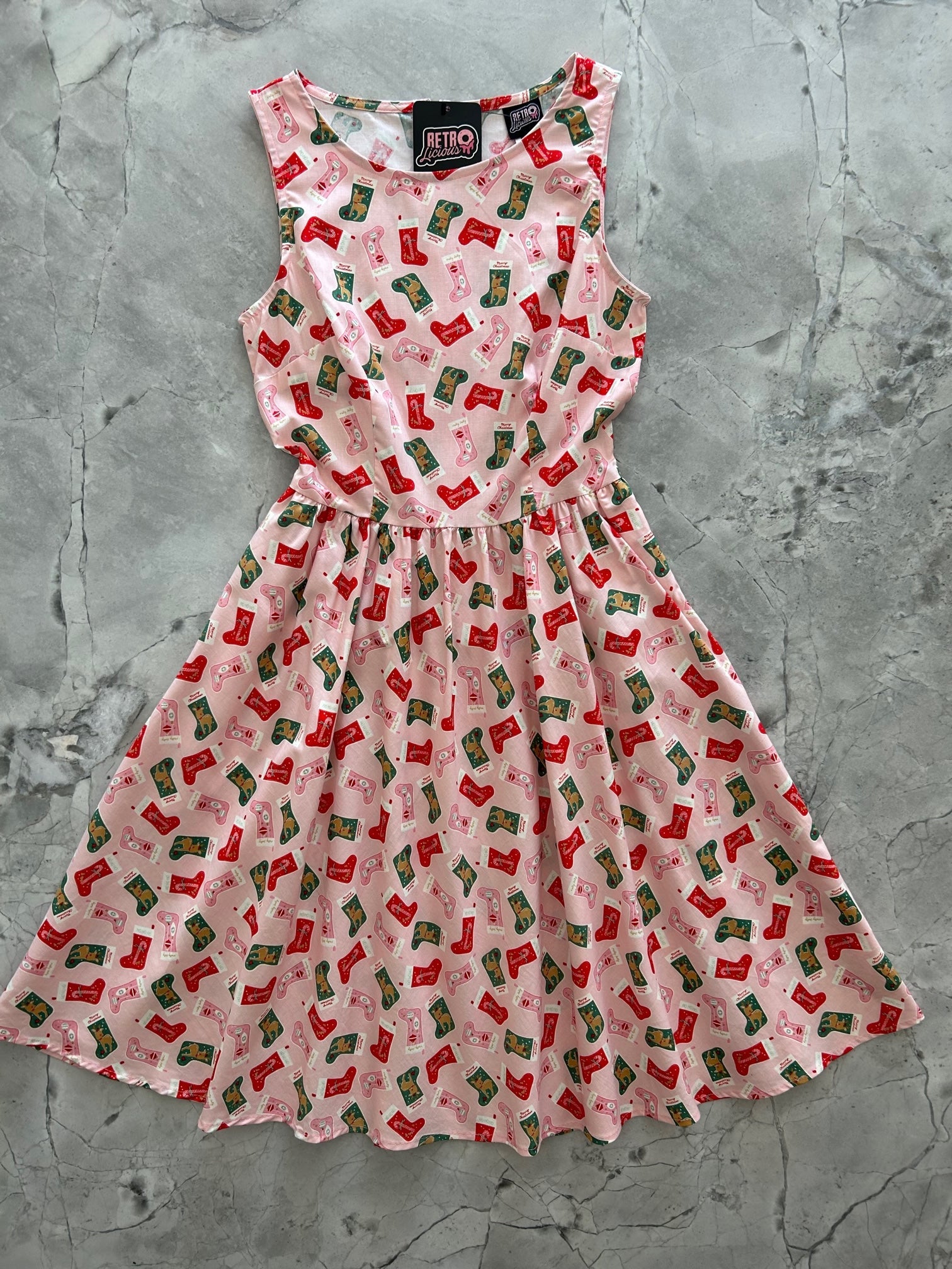 Stockings Vintage Dress - Medium only, 1 left!