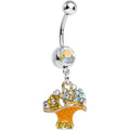 BodyCandy Aurora Gem Beautiful Bunch of Daisy Flowers Dangle Belly Ring — main product shot