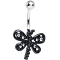 BodyCandy Clear Gem Dark and Dreamy Dragonfly Belly Ring — main product shot
