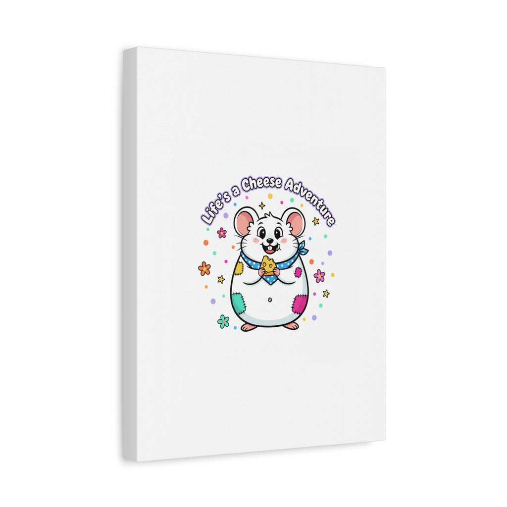 Life's a Cheese Adventure Canvas | Rodent-Core rat art print