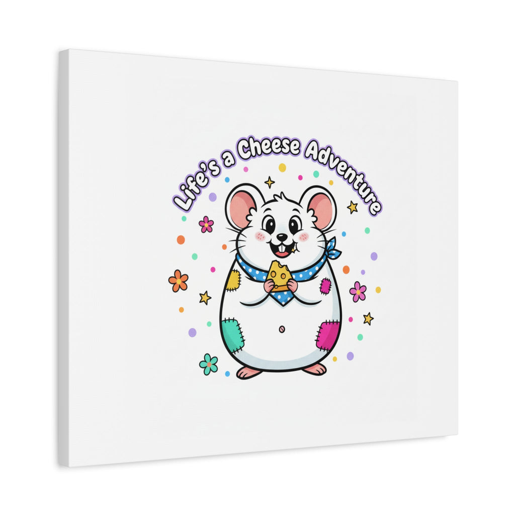 Life's a Cheese Adventure Canvas | Rodent-Core rat art print
