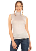 tittimitti EGI Exclusive Collections Women's Modal Cashmere Blend Mock Neck Sleeveless Top. Proudly Made in Italy (5239) — ma