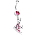 BodyCandy Pink Gem Coral Reef Tropical Fish Dangle Belly Ring — main product shot