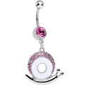 BodyCandy Pink Gem Pink Shell Tale of a Snail Dangle Belly Ring — main product shot
