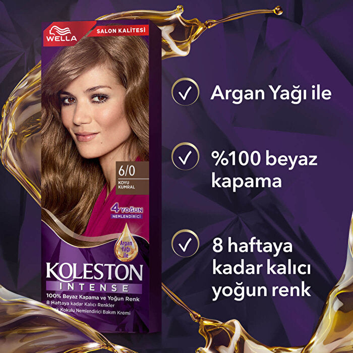 Wella Koleston Intense Hair Color 6/0 Dark Blonde - 100% Gray Coverage | Permanent Color