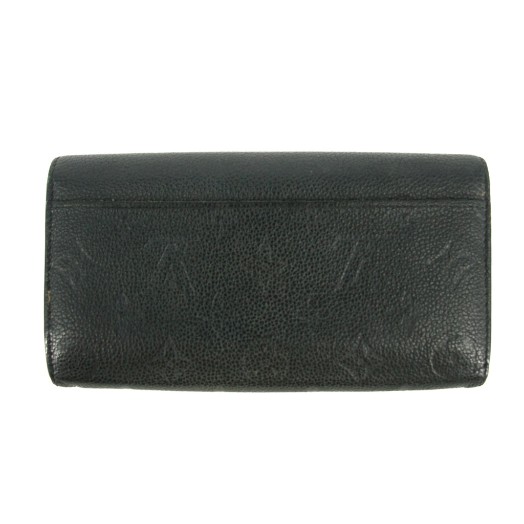 Bolt Boutique Louis Vuitton Monogram Empreinte Portefeuille Black Leather Wallet #5297 — detail close-up