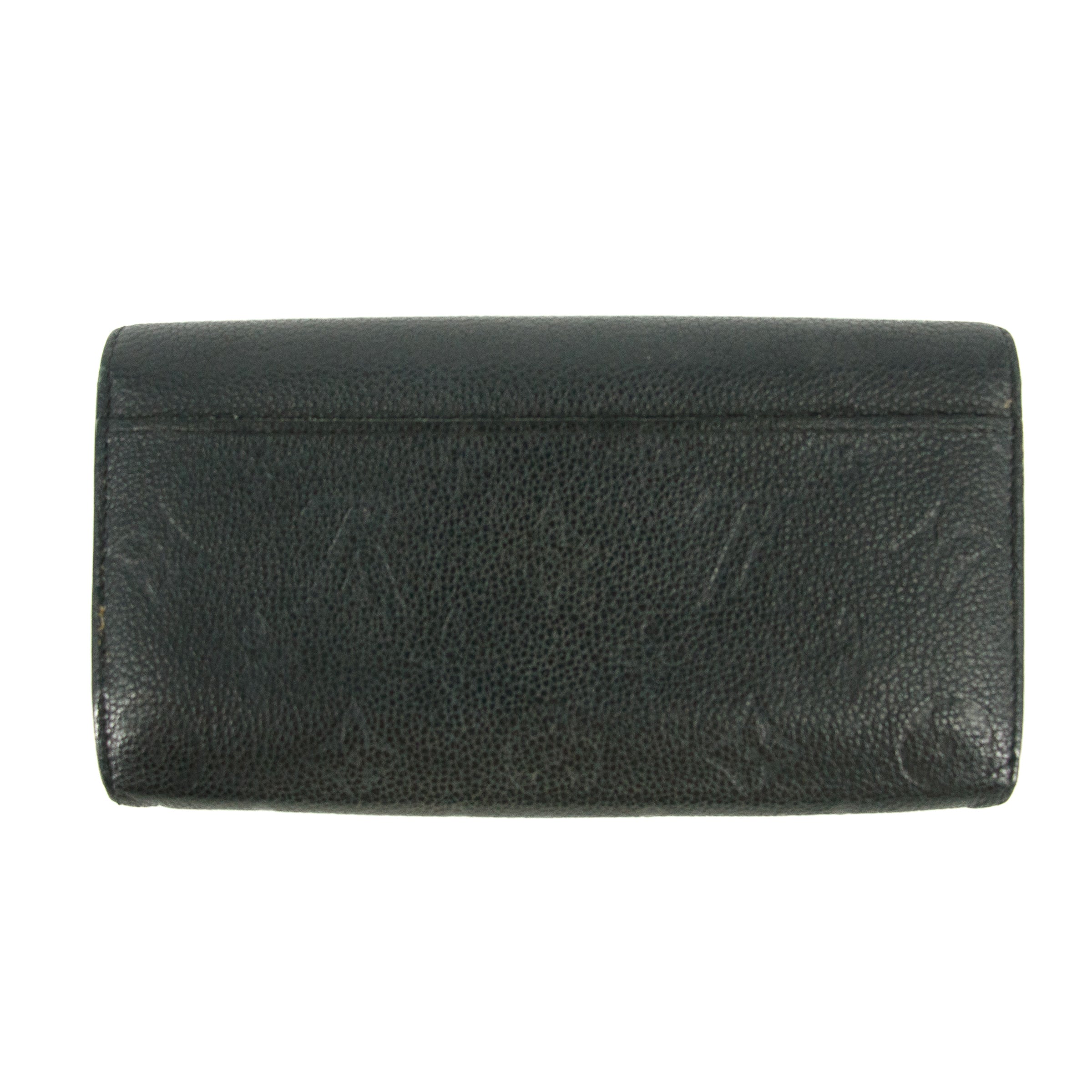 Bolt Boutique Louis Vuitton Monogram Empreinte Portefeuille Black Leather Wallet #5297 — detail close-up