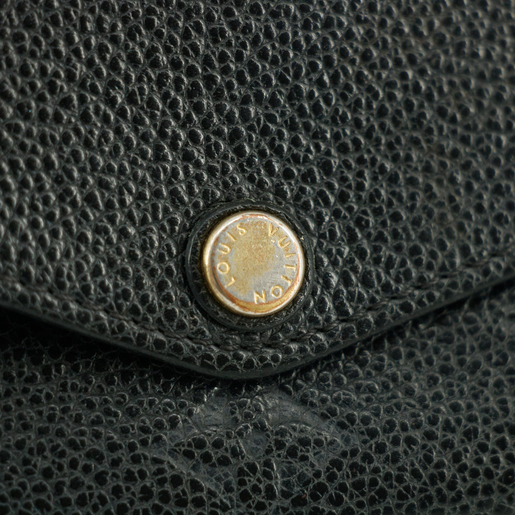 Bolt Boutique Louis Vuitton Monogram Empreinte Portefeuille Black Leather Wallet #5297 — side view