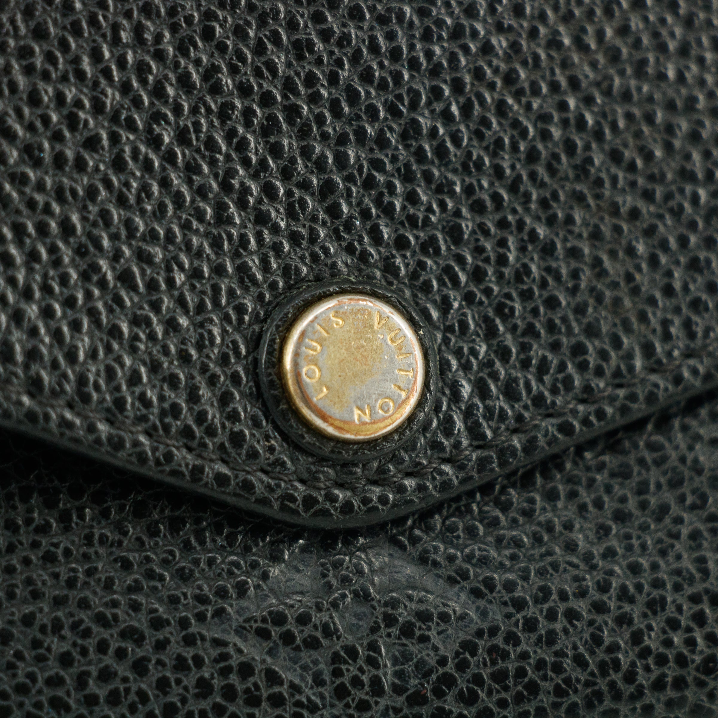 Bolt Boutique Louis Vuitton Monogram Empreinte Portefeuille Black Leather Wallet #5297 — side view
