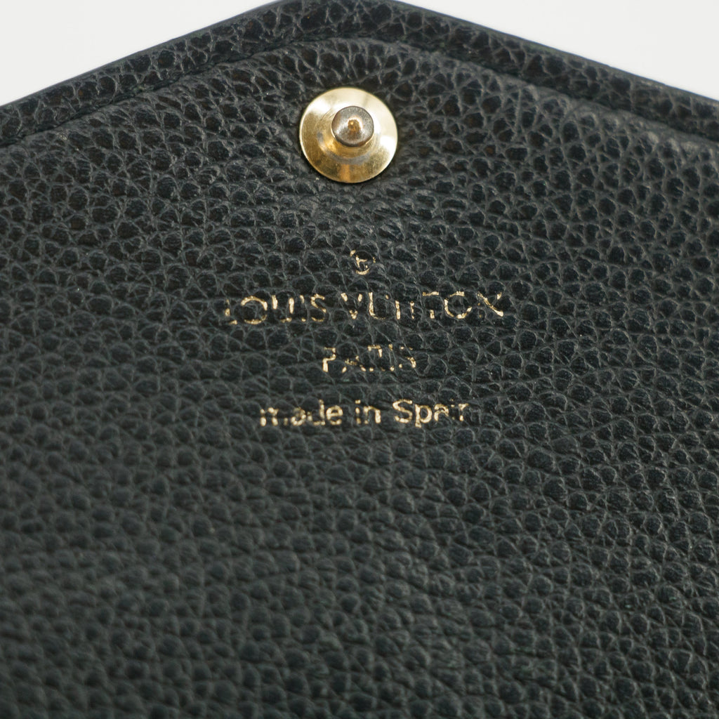 Bolt Boutique Louis Vuitton Monogram Empreinte Portefeuille Black Leather Wallet #5297 — back view