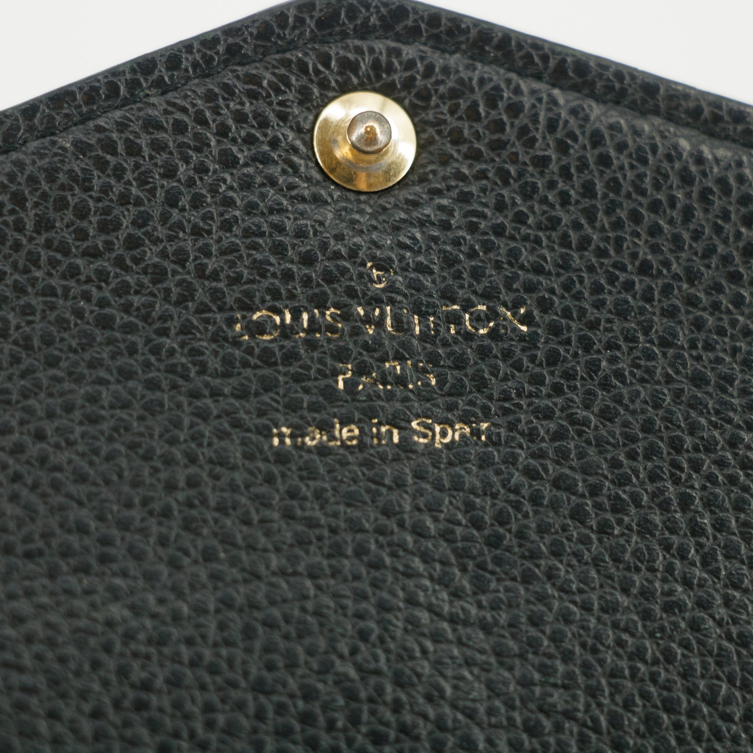 Bolt Boutique Louis Vuitton Monogram Empreinte Portefeuille Black Leather Wallet #5297 — back view