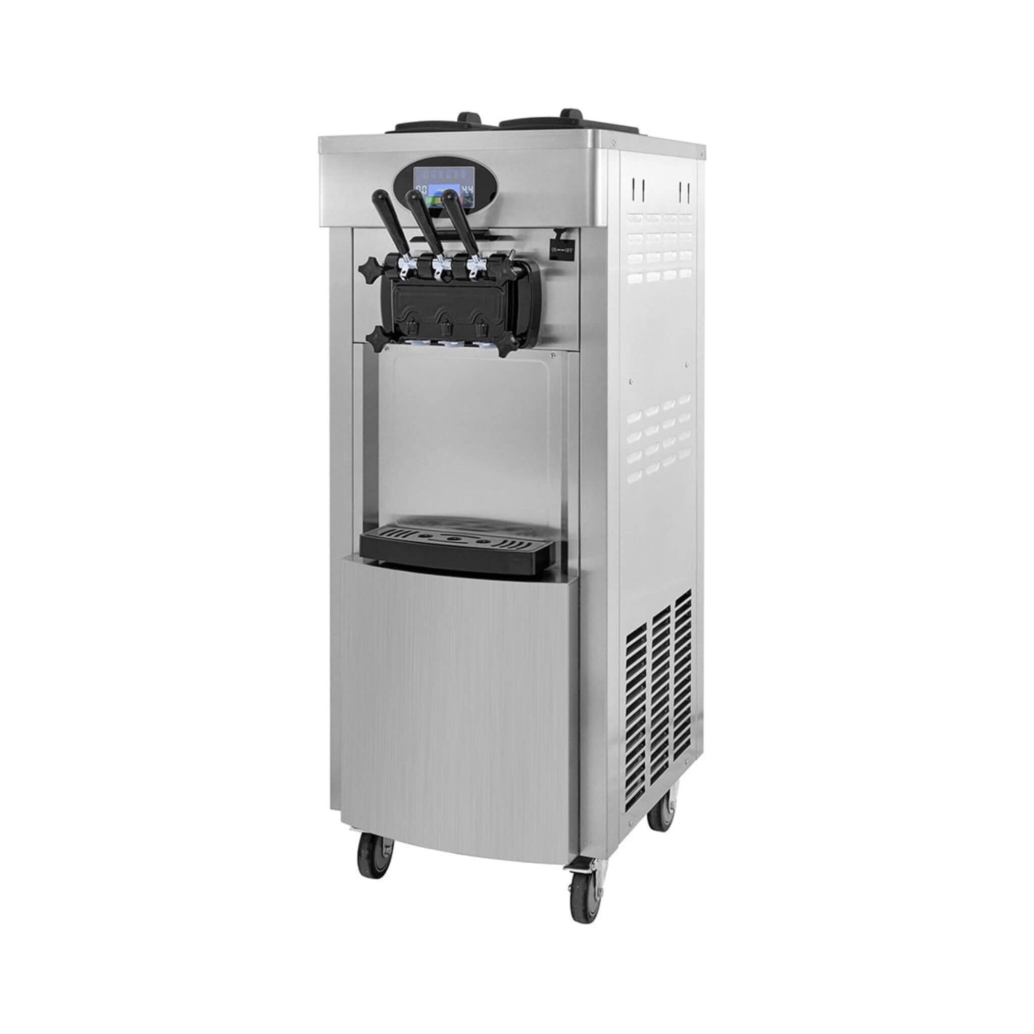 53-Inch Freestanding 3-Flavors Commercial Soft Serve Yogurt Ice Cream Machine Maker With Auto Clean (SAK74031) – SAKSBY WHOLE