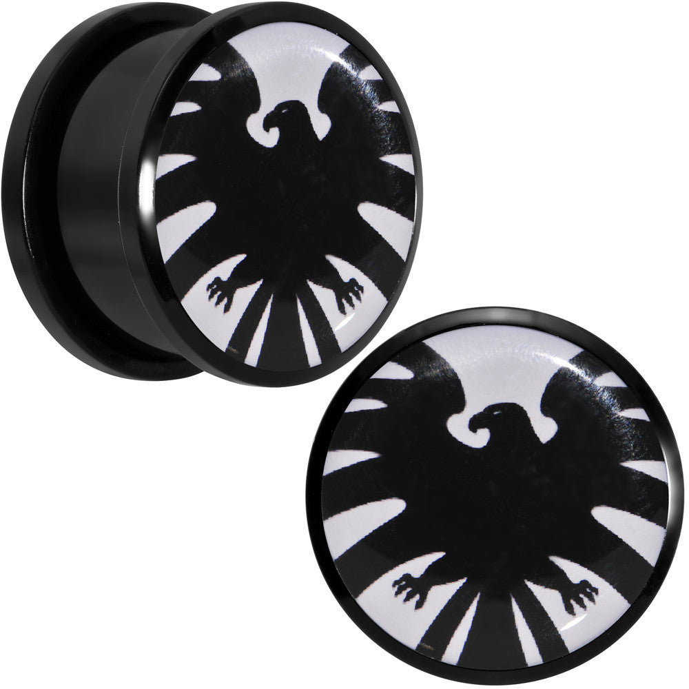 BodyCandy 3/4 Licensed Hawkeye Logo Acrylic Screw Fit Plugs Set — main product shot