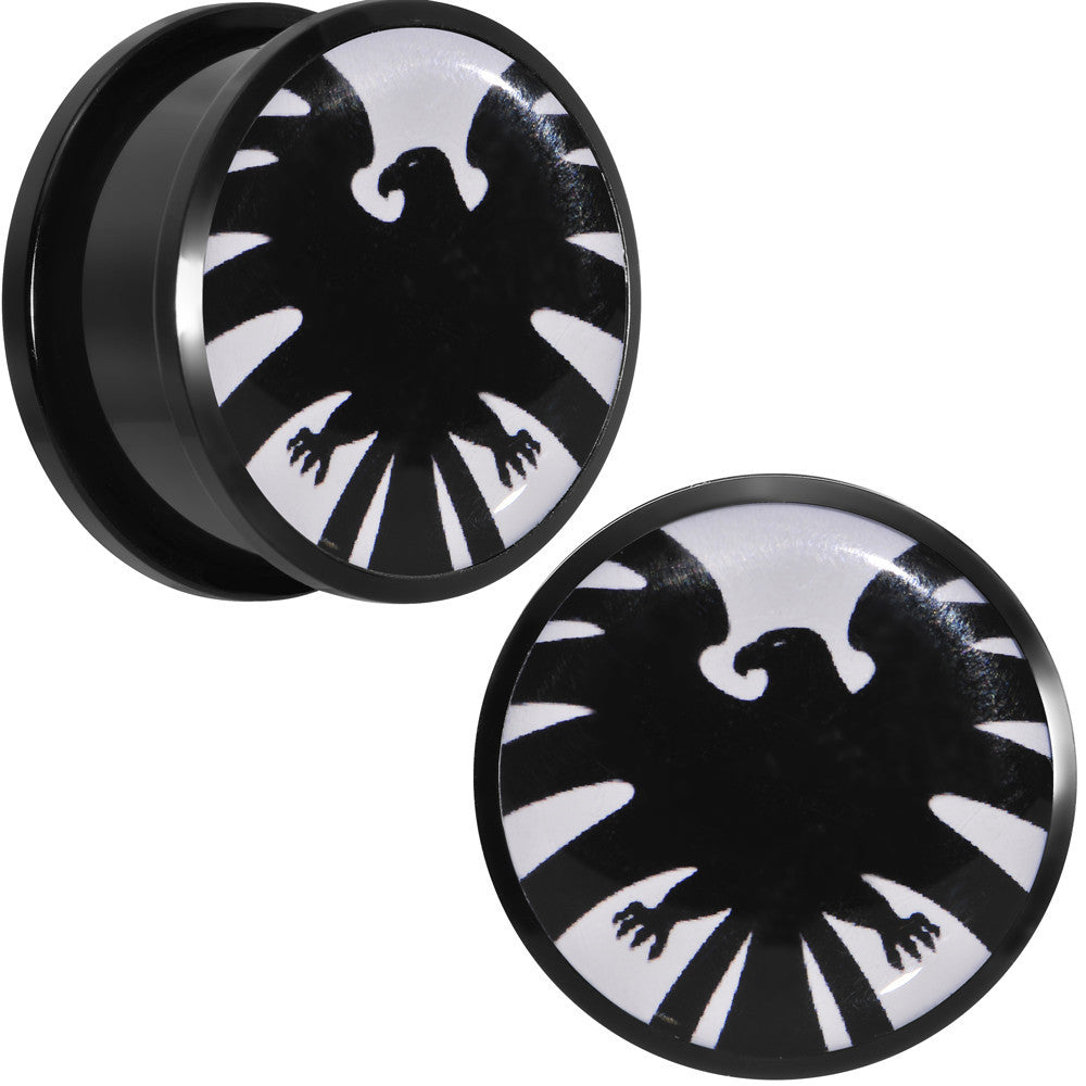 BodyCandy 7/8 Licensed Hawkeye Logo Acrylic Screw Fit Plugs Set — main product shot