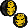 BodyCandy 1 inch Licensed Iron Man Acrylic Screw Fit Plugs Set — main product shot
