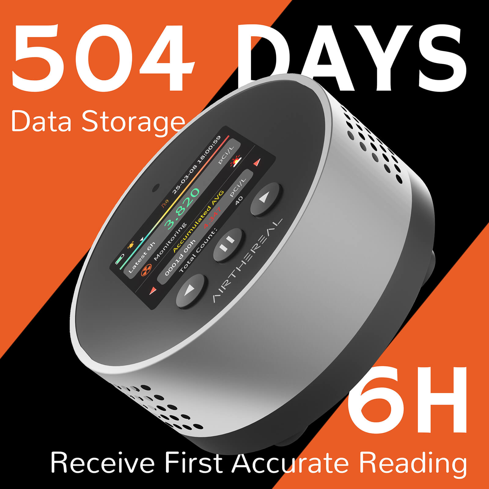 RM-65 Radon Detector for Home Basement – Airthereal, view 3