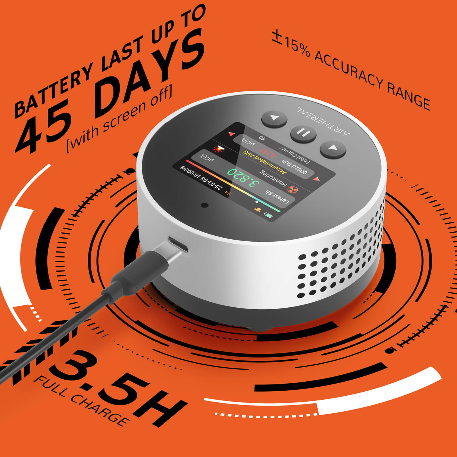 RM-65 Radon Detector for Home Basement – Airthereal, view 6