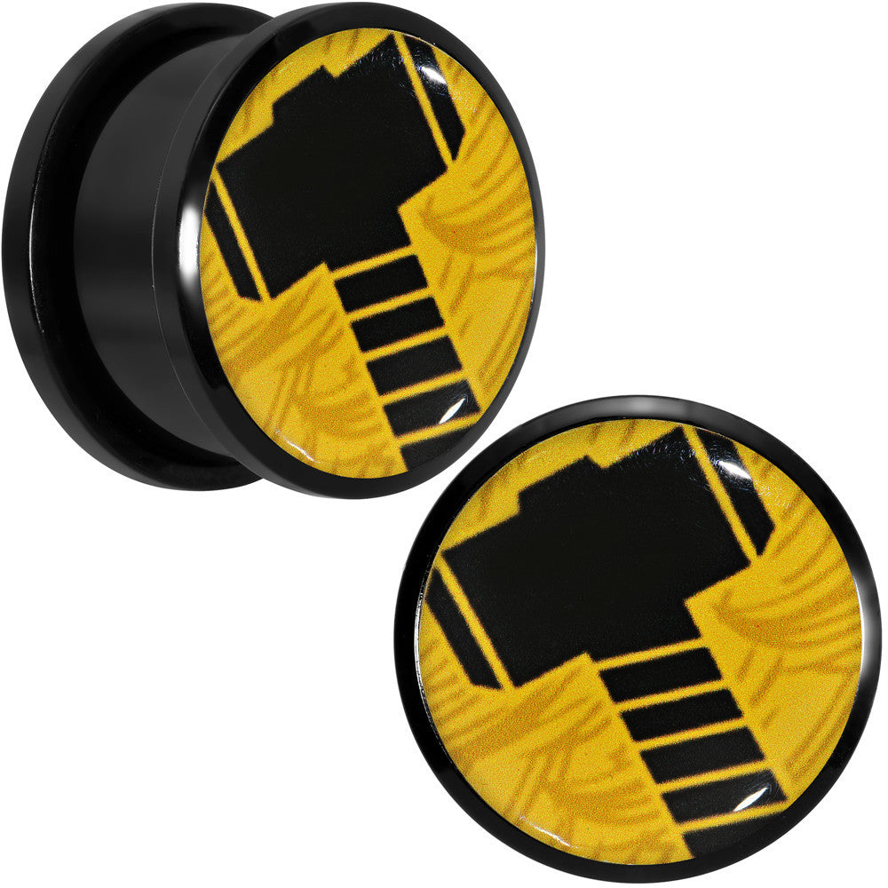 BodyCandy 3/4 Licensed Hammer of Thor Acrylic Screw Fit Plugs Set — main product shot