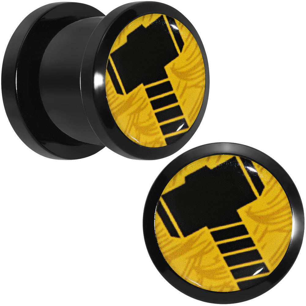 BodyCandy 7/16 Licensed Hammer of Thor Acrylic Screw Fit Plugs Set — main product shot
