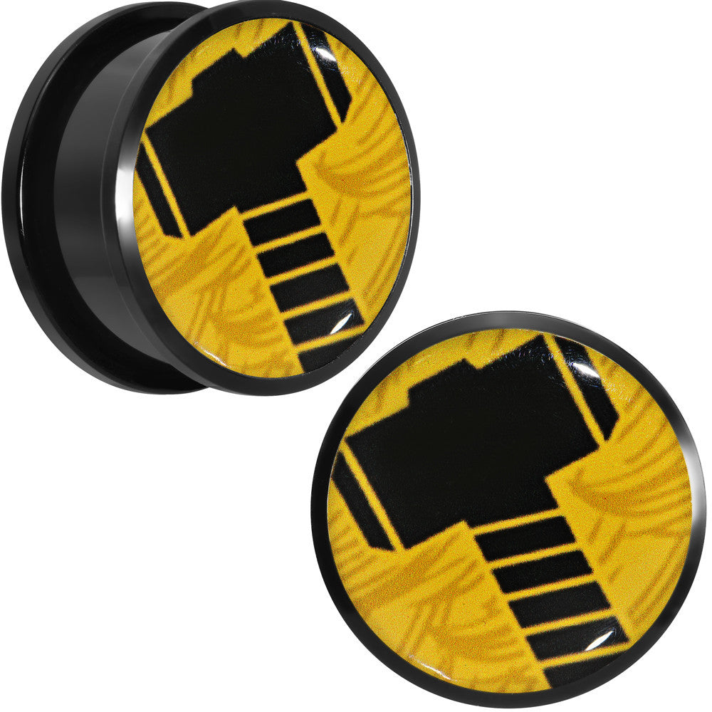 BodyCandy 7/8 Licensed Hammer of Thor Acrylic Screw Fit Plugs Set — main product shot