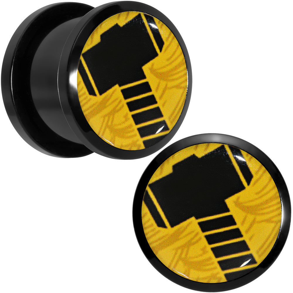 BodyCandy 9/16 Licensed Hammer of Thor Acrylic Screw Fit Plugs Set — main product shot