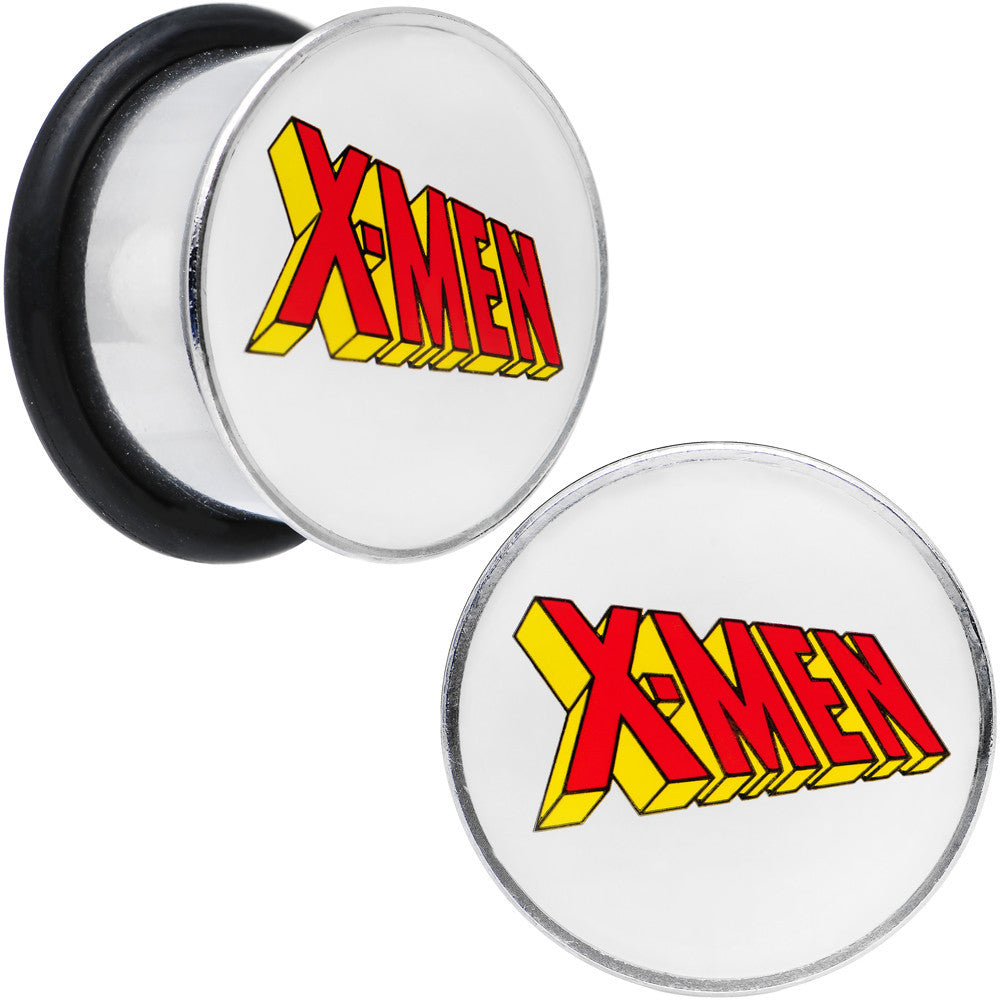 BodyCandy 5/8 Licensed X-Men Single Flare Steel Tunnel Plugs Set — main product shot